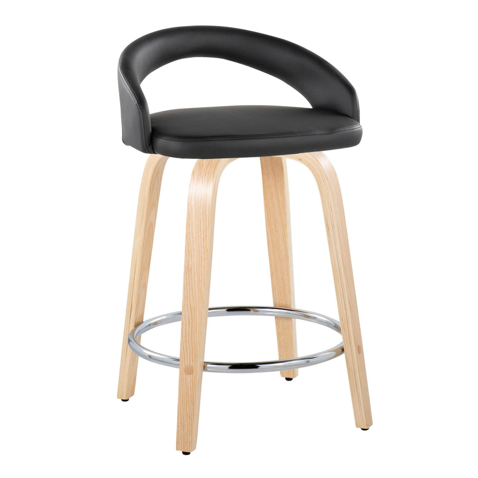 Grotto Upholstered 24" Fixed-Height Counter Stool - Set of 2