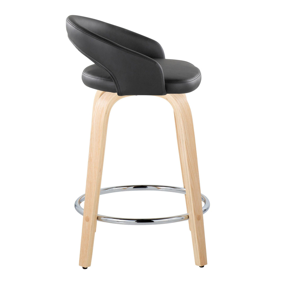 Grotto Upholstered 24" Fixed-Height Counter Stool - Set of 2