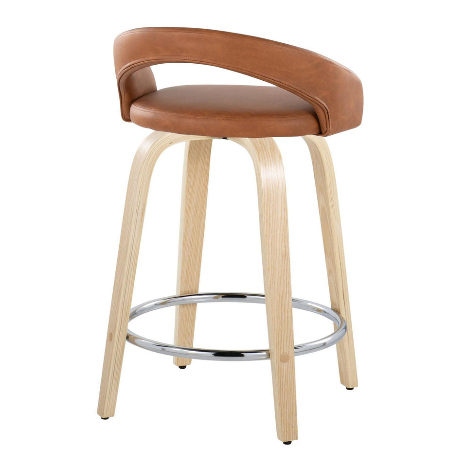 Grotto Upholstered 24" Fixed-Height Counter Stool - Set of 2