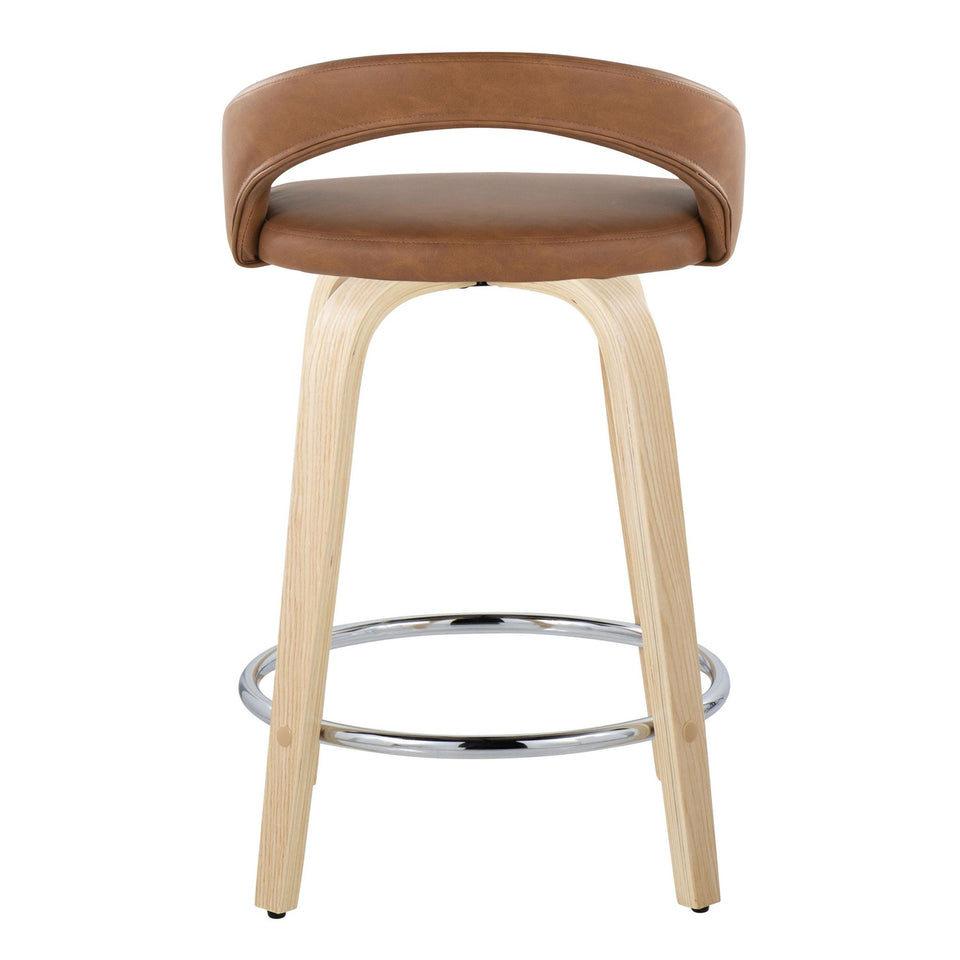 Grotto Upholstered 24" Fixed-Height Counter Stool - Set of 2