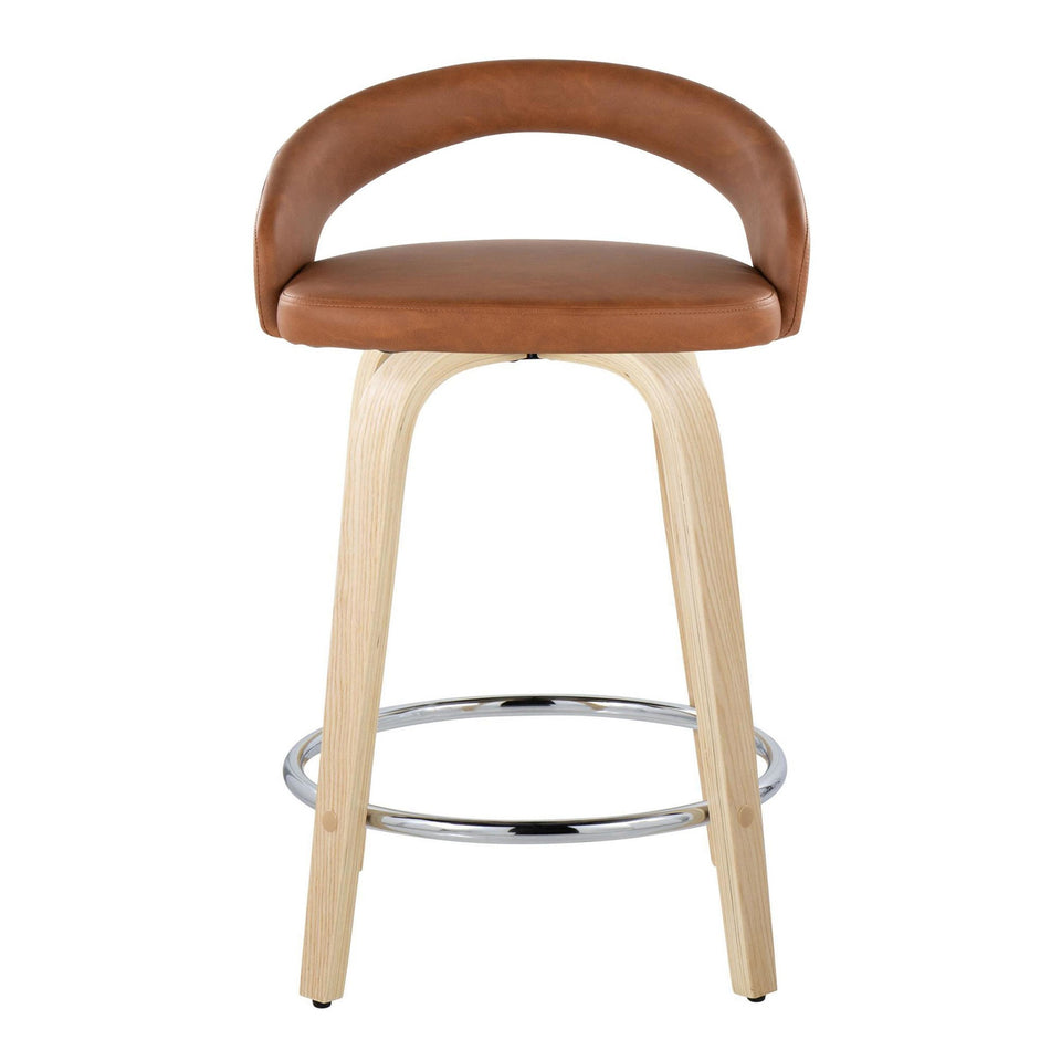 Grotto Upholstered 24" Fixed-Height Counter Stool - Set of 2