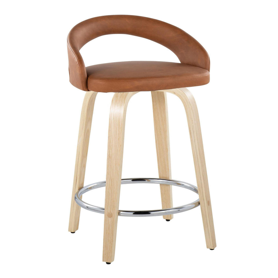 Grotto Upholstered 24" Fixed-Height Counter Stool - Set of 2