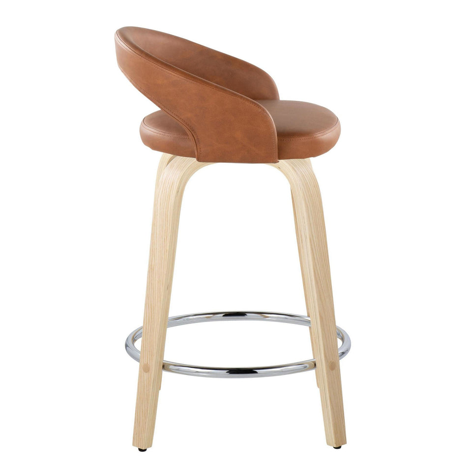 Grotto Upholstered 24" Fixed-Height Counter Stool - Set of 2