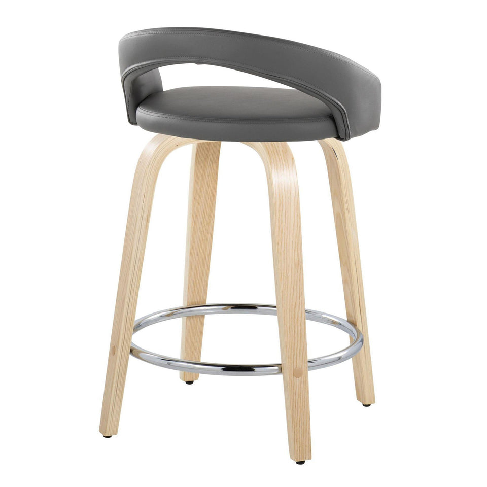 Grotto Upholstered 24" Fixed-Height Counter Stool - Set of 2