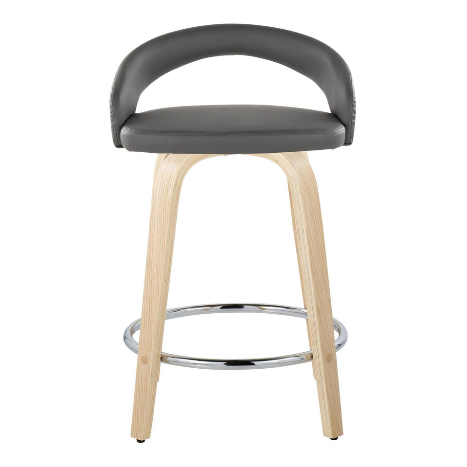 Grotto Upholstered 24" Fixed-Height Counter Stool - Set of 2
