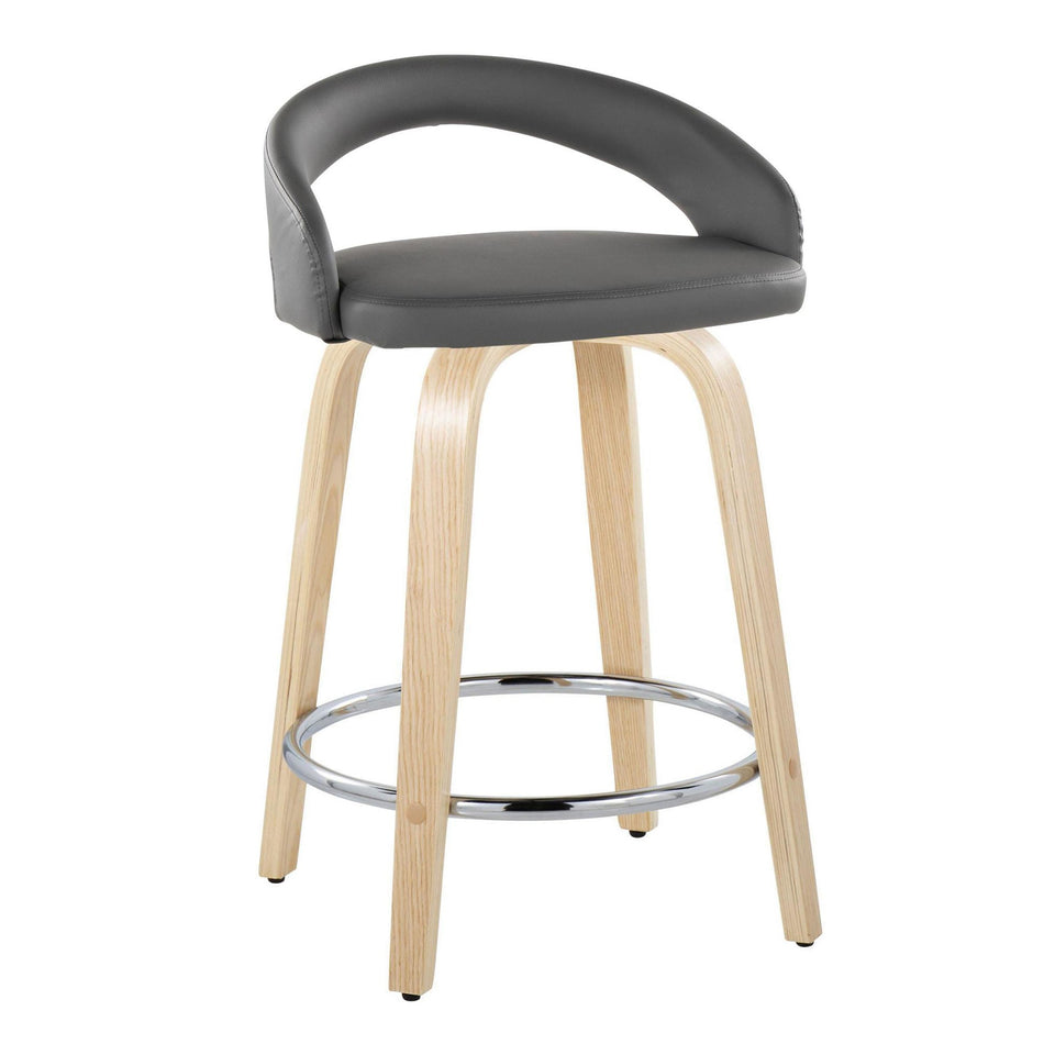 Grotto Upholstered 24" Fixed-Height Counter Stool - Set of 2