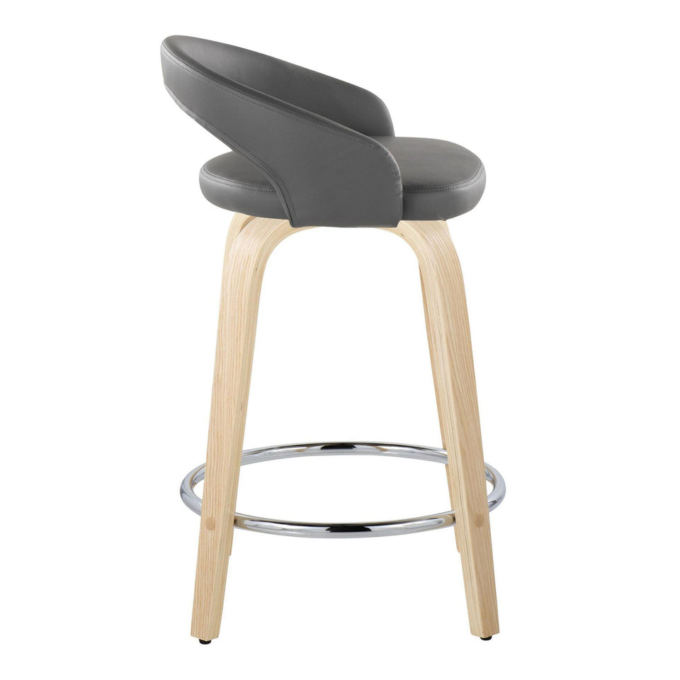 Grotto Upholstered 24" Fixed-Height Counter Stool - Set of 2