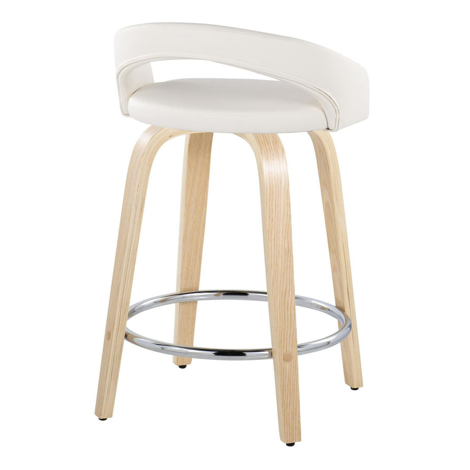 Grotto Upholstered 24" Fixed-Height Counter Stool - Set of 2