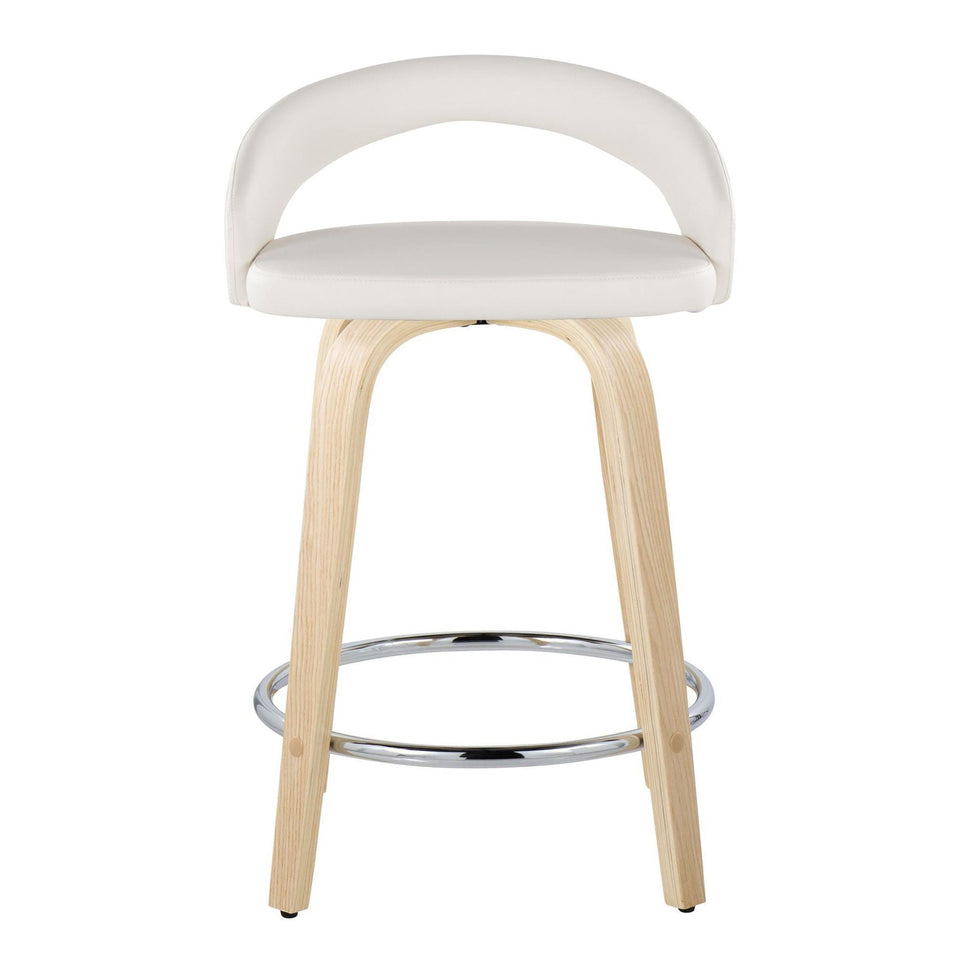 Grotto Upholstered 24" Fixed-Height Counter Stool - Set of 2