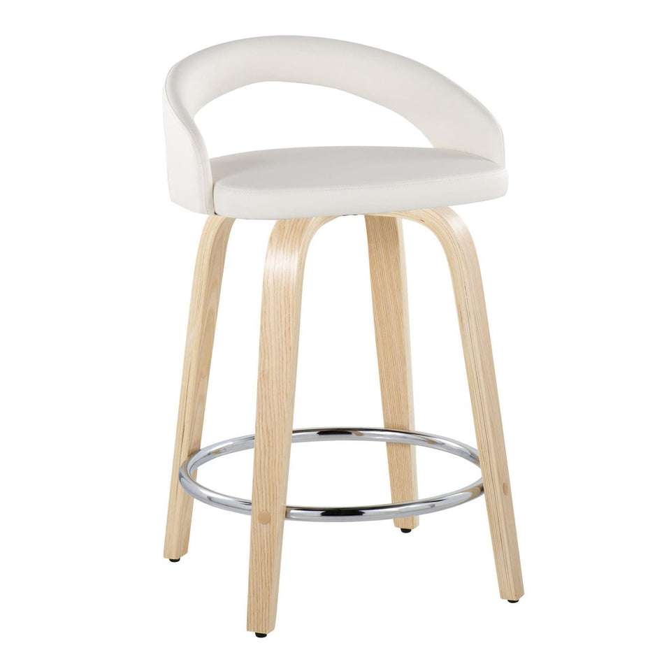 Grotto Upholstered 24" Fixed-Height Counter Stool - Set of 2