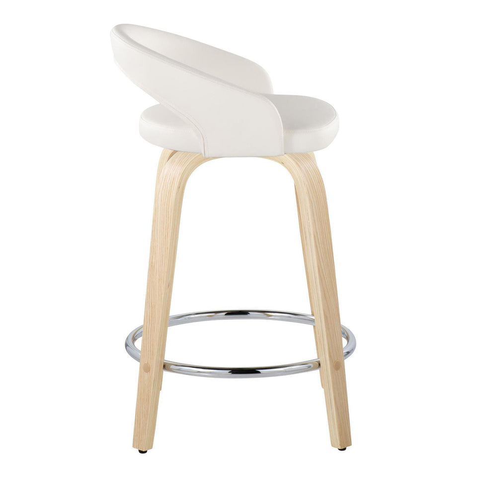 Grotto Upholstered 24" Fixed-Height Counter Stool - Set of 2