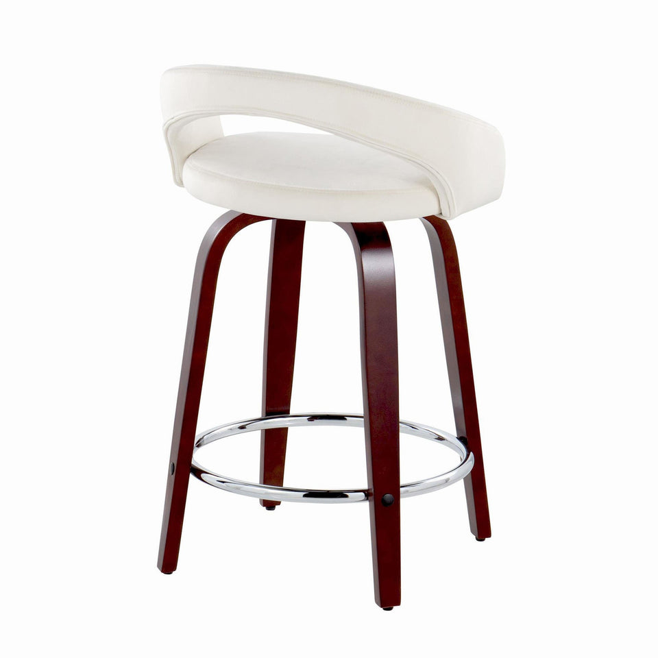 Grotto Upholstered 24" Fixed-Height Counter Stool - Set of 2