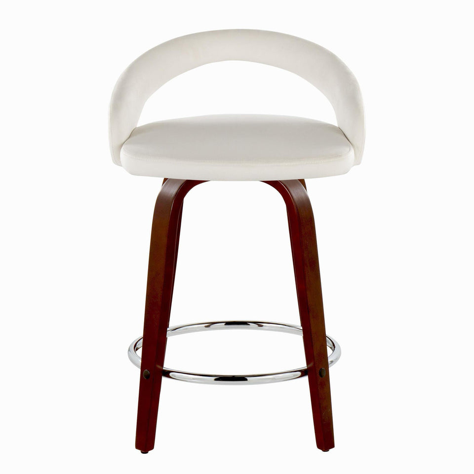Grotto Upholstered 24" Fixed-Height Counter Stool - Set of 2