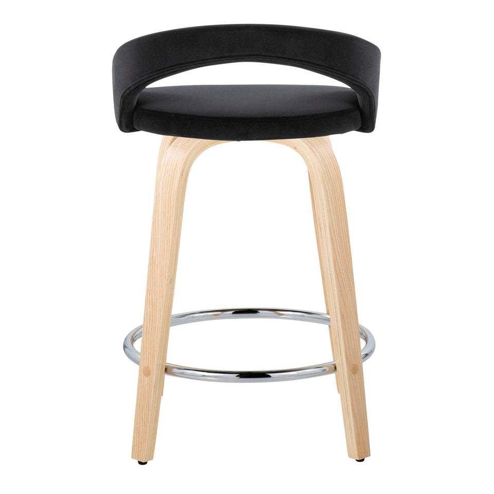 Grotto Upholstered 24" Fixed-Height Counter Stool - Set of 2