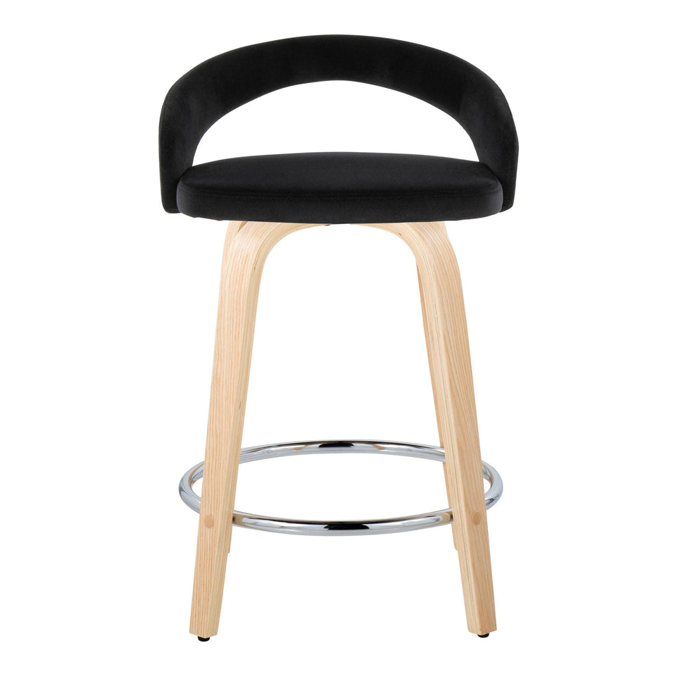 Grotto Upholstered 24" Fixed-Height Counter Stool - Set of 2