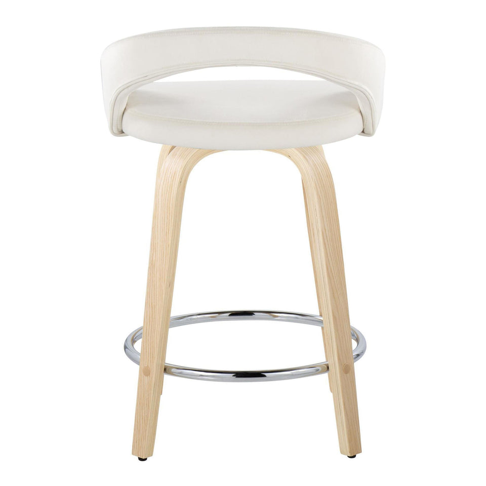 Grotto Upholstered 24" Fixed-Height Counter Stool - Set of 2
