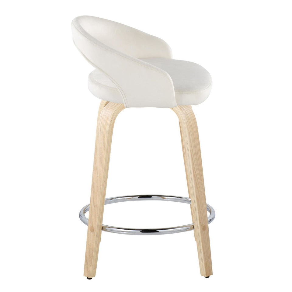 Grotto Upholstered 24" Fixed-Height Counter Stool - Set of 2