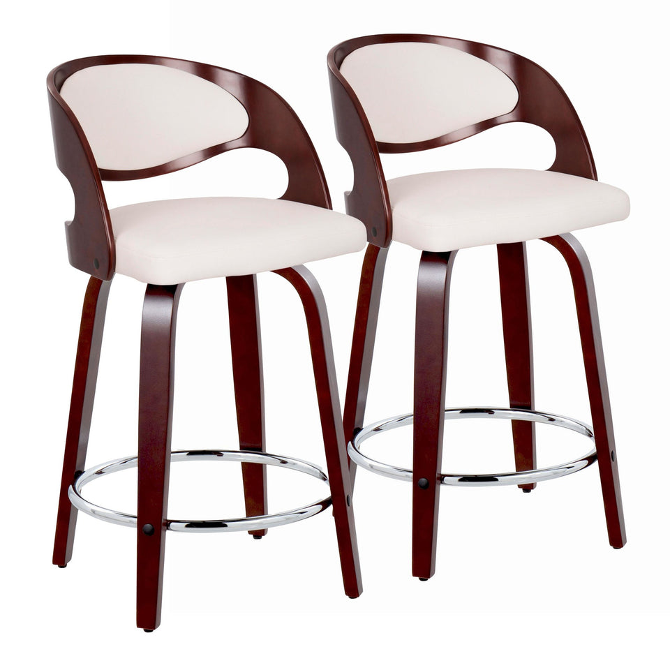 Pino 24" Fixed-Height Barstool - Set of 2