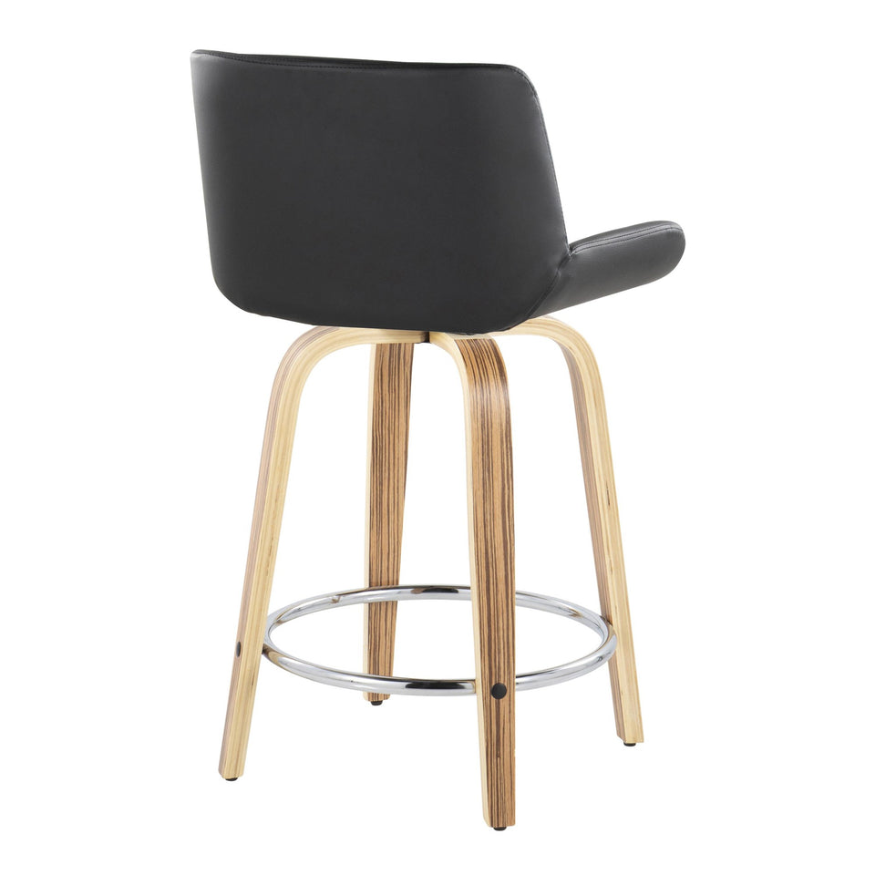 Santi 24" Fixed-Height Counter Stool - Set of 2