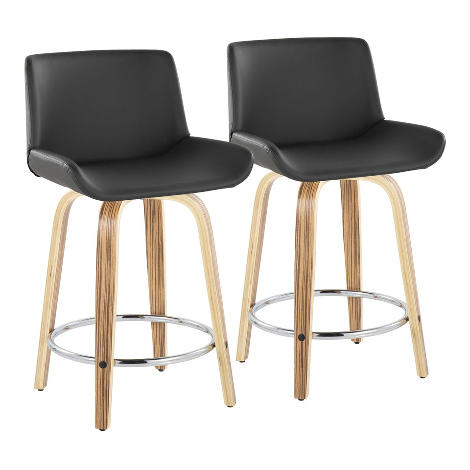 Santi 24" Fixed-Height Counter Stool - Set of 2