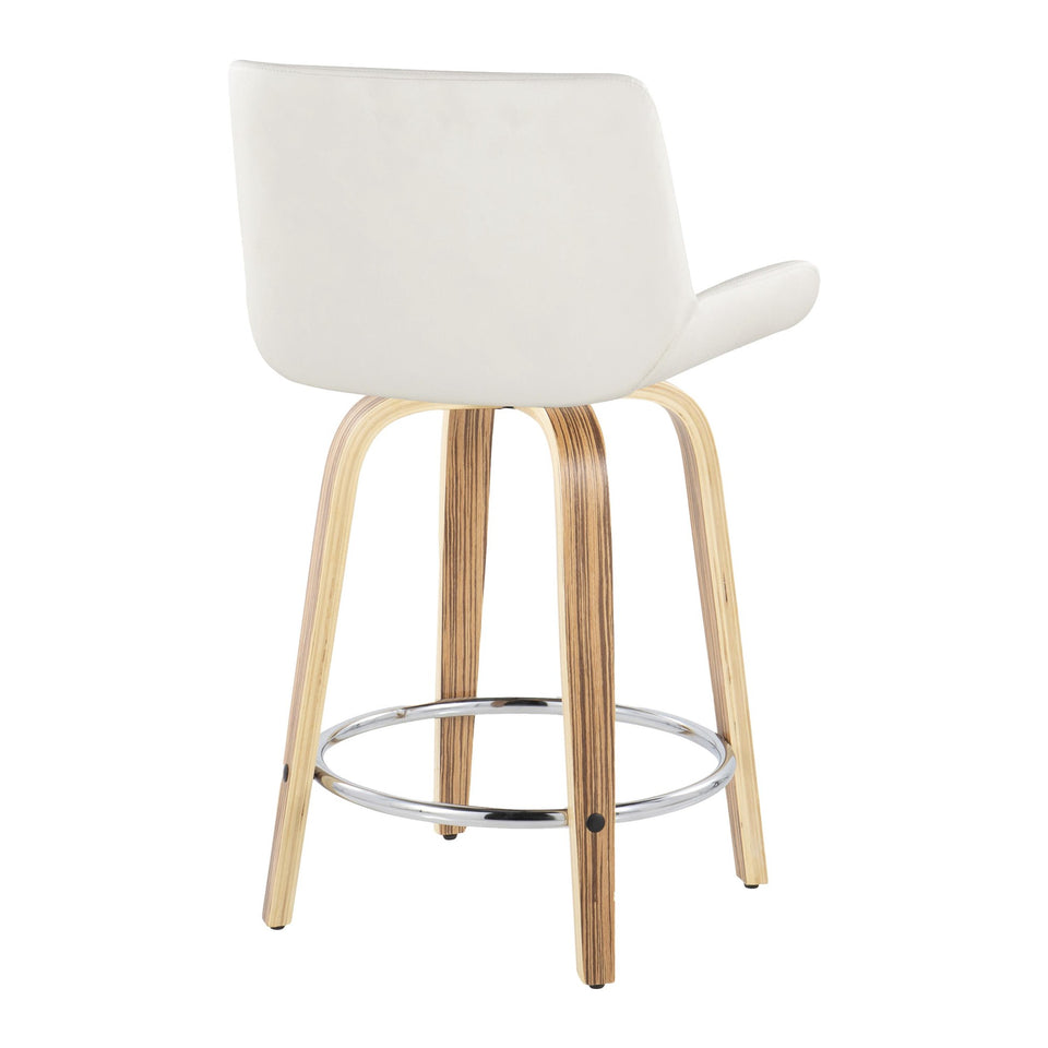 Santi 24" Fixed-Height Counter Stool - Set of 2