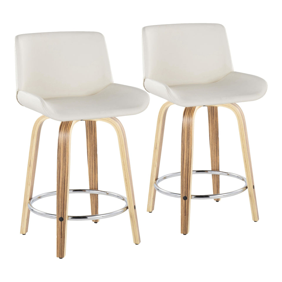 Santi 24" Fixed-Height Counter Stool - Set of 2