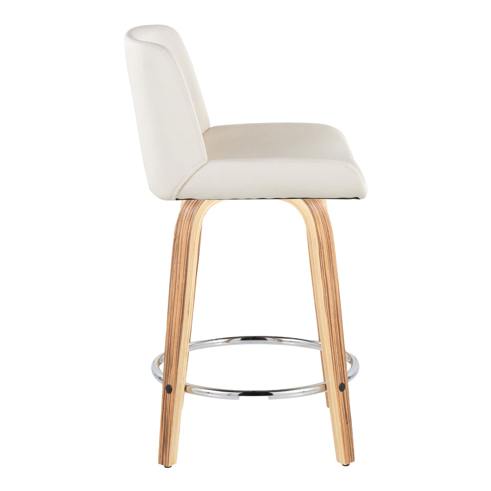 Santi 24" Fixed-Height Counter Stool - Set of 2