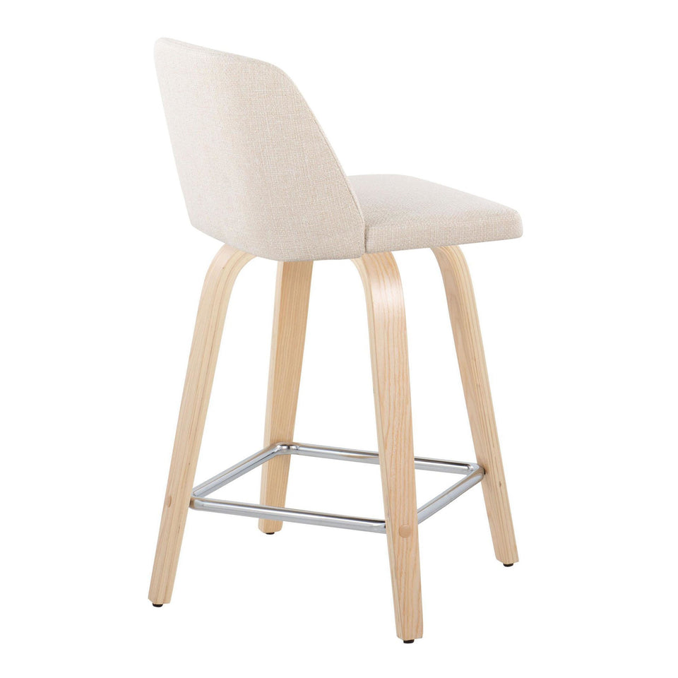 Toriano 24" Fixed-Height Counter Stool - Set of 2