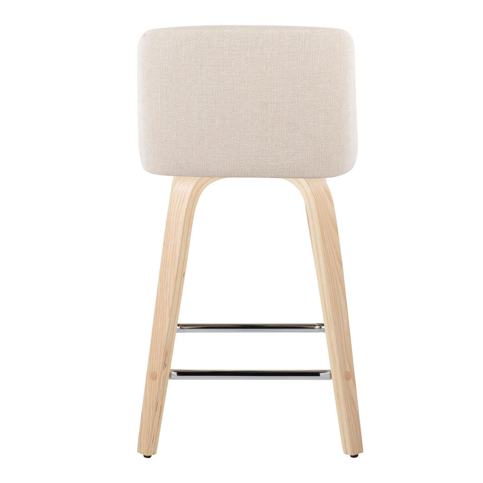 Toriano 24" Fixed-Height Counter Stool - Set of 2