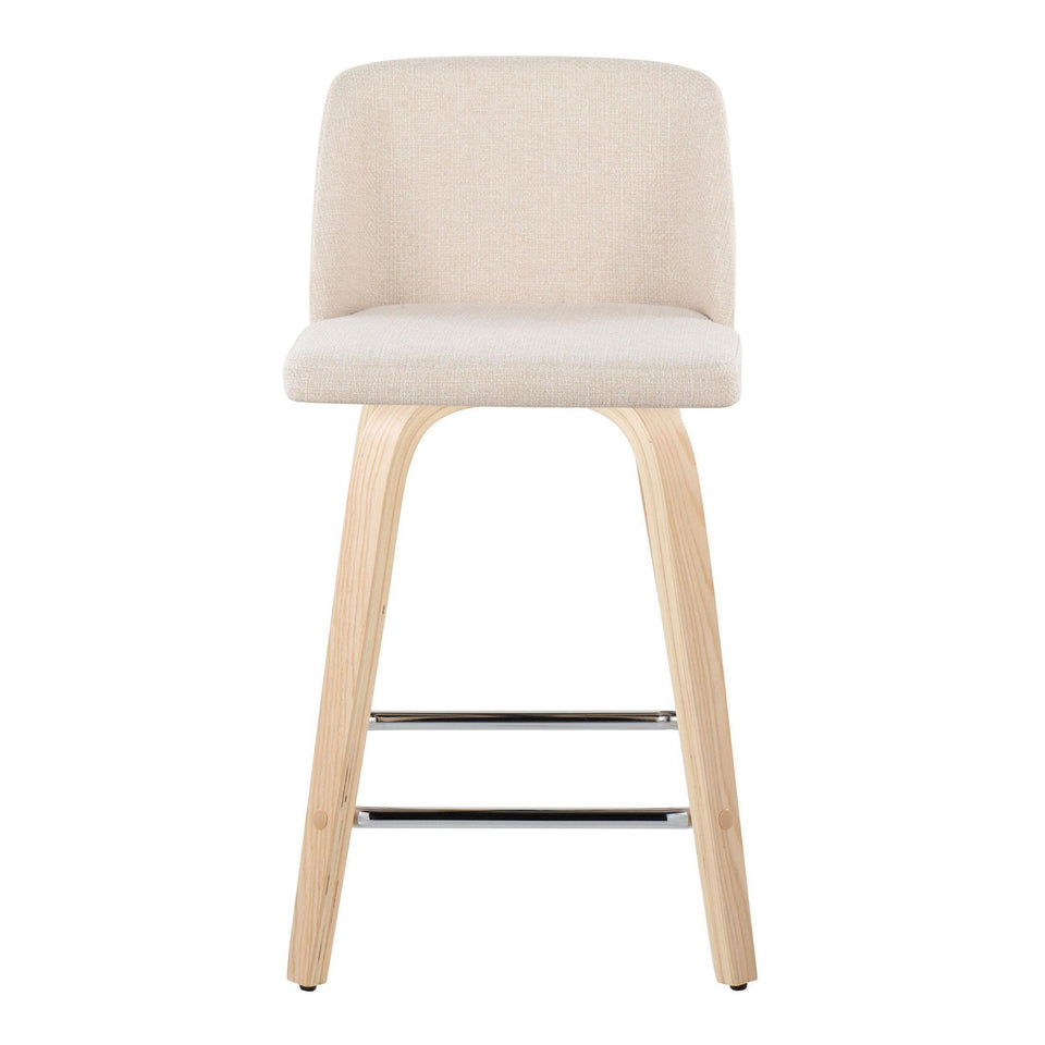 Toriano 24" Fixed-Height Counter Stool - Set of 2
