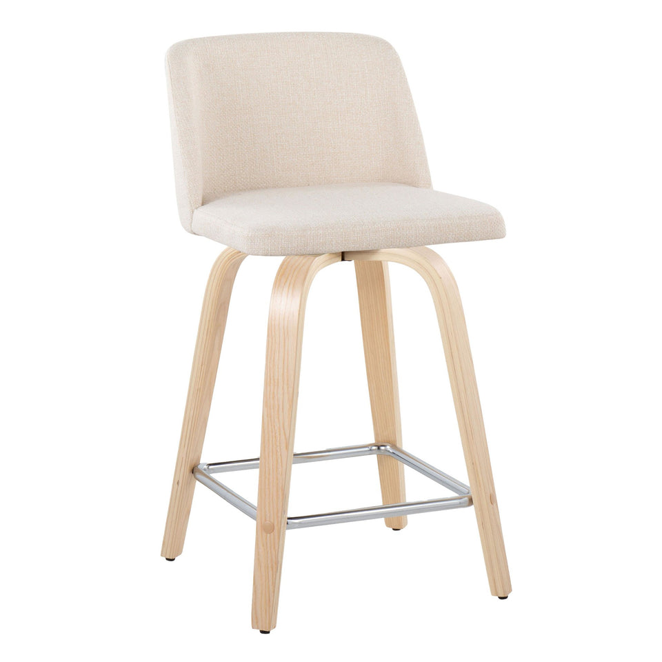 Toriano 24" Fixed-Height Counter Stool - Set of 2
