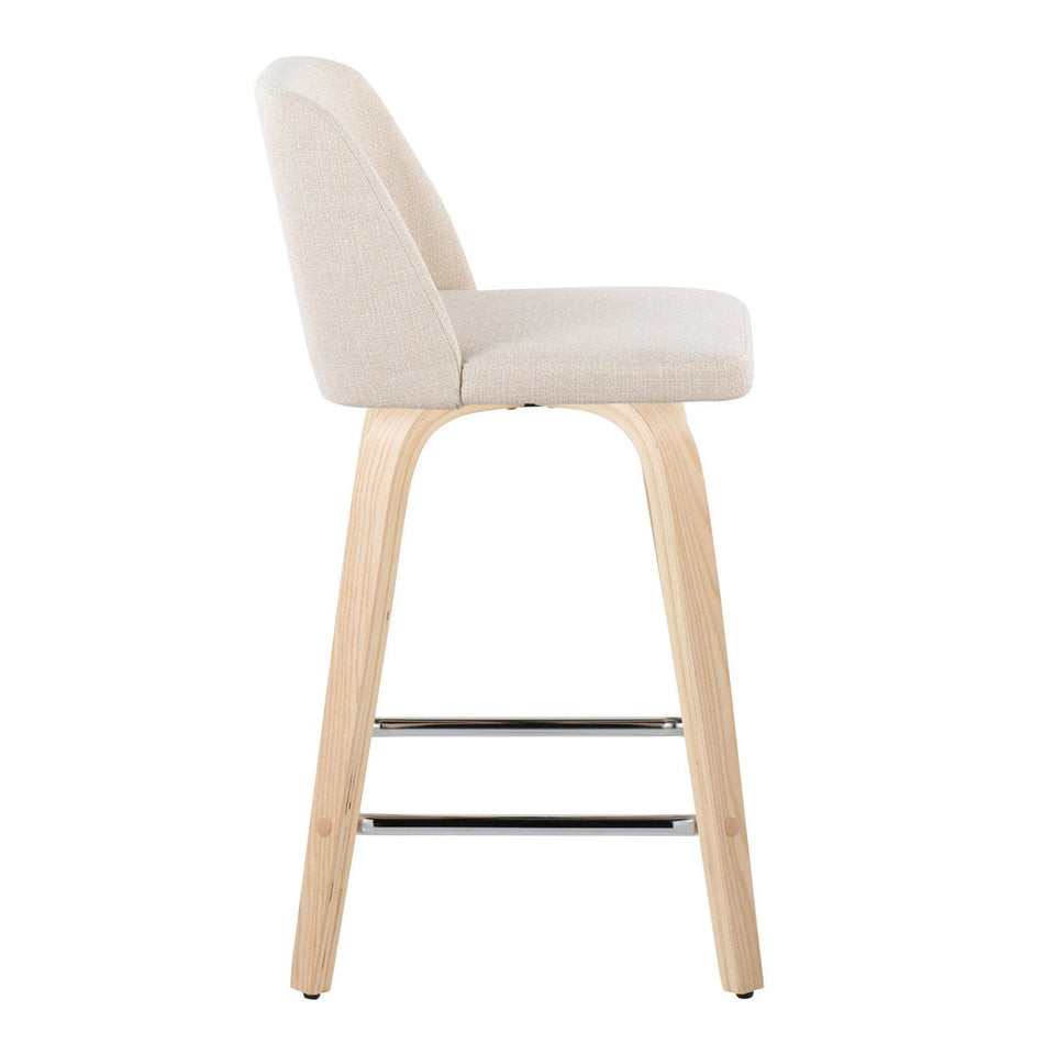 Toriano 24" Fixed-Height Counter Stool - Set of 2