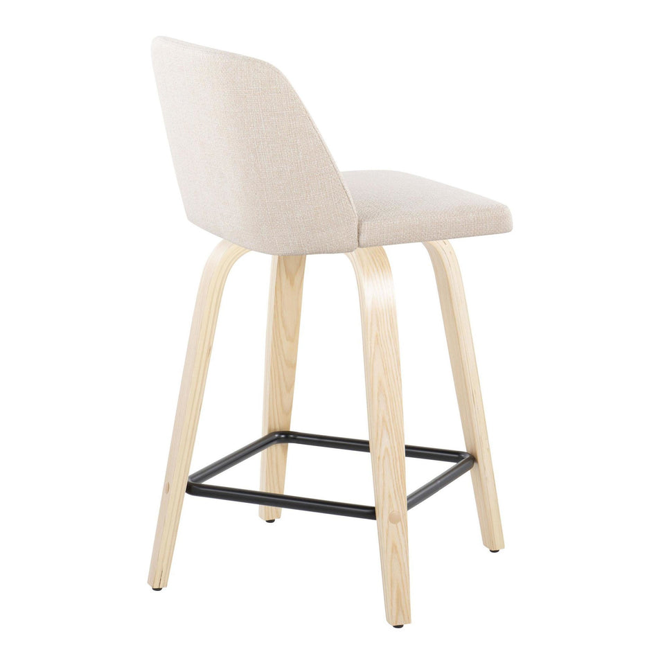 Toriano 24" Fixed-Height Counter Stool - Set of 2
