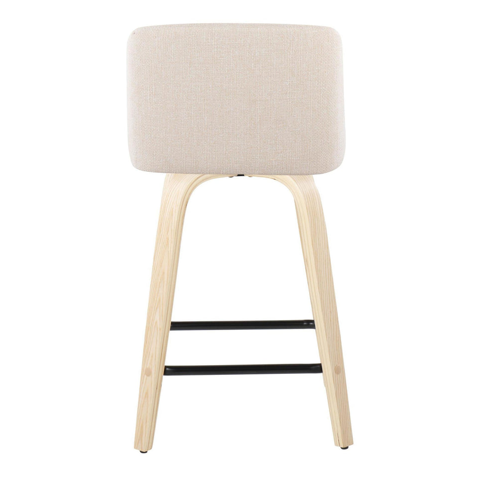 Toriano 24" Fixed-Height Counter Stool - Set of 2