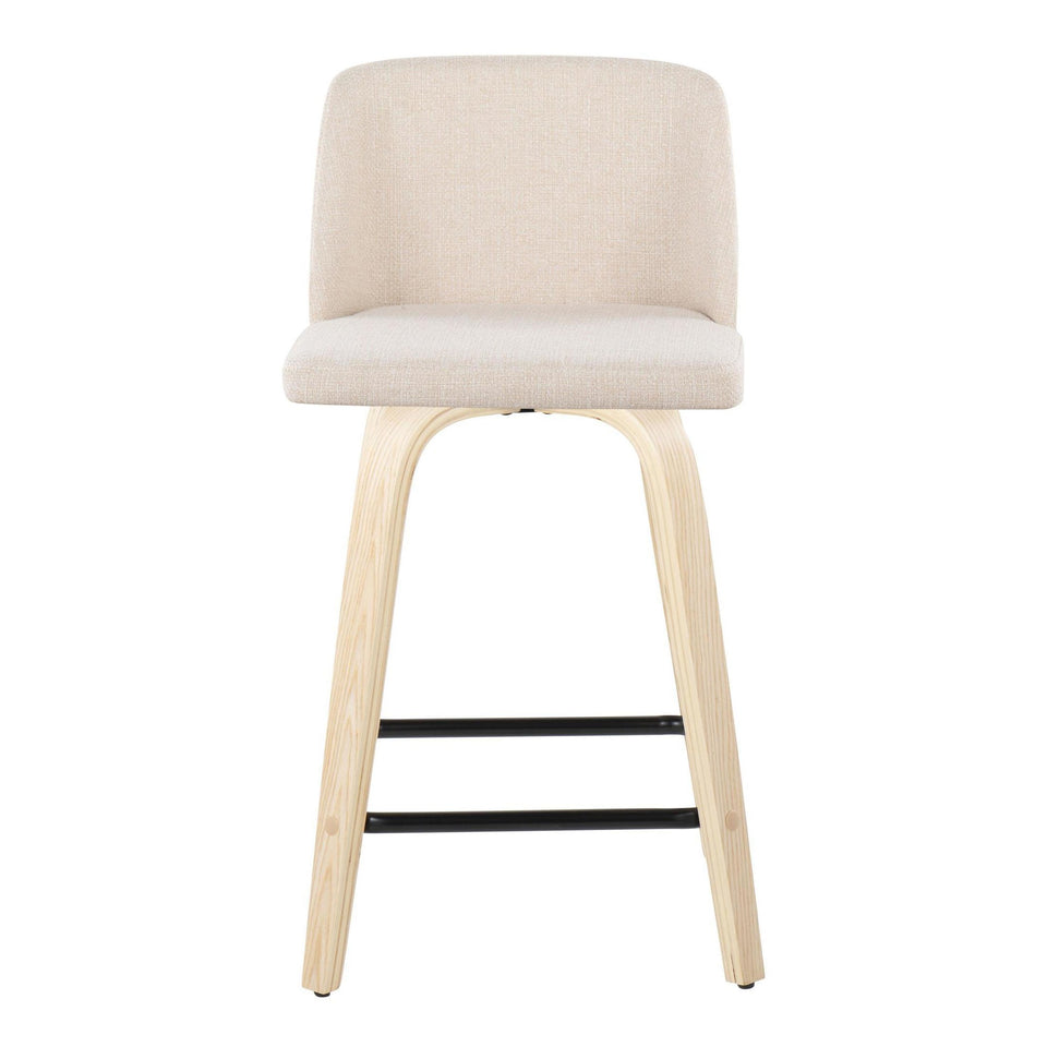 Toriano 24" Fixed-Height Counter Stool - Set of 2