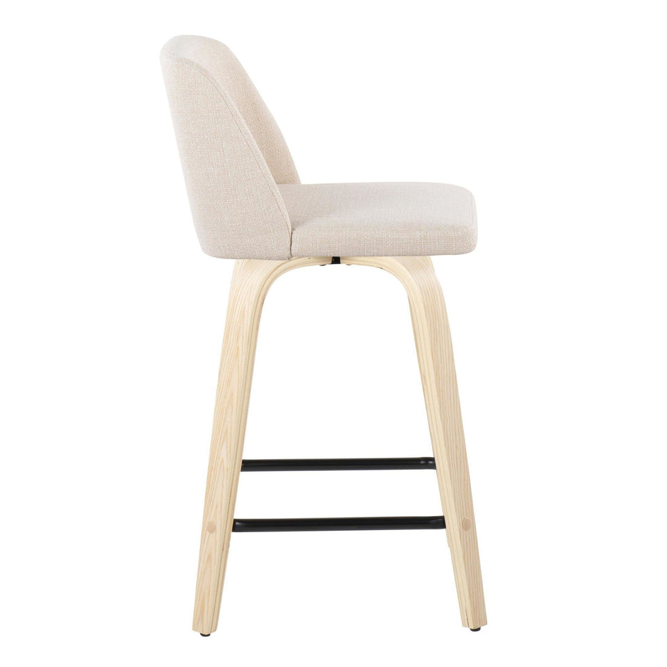 Toriano 24" Fixed-Height Counter Stool - Set of 2