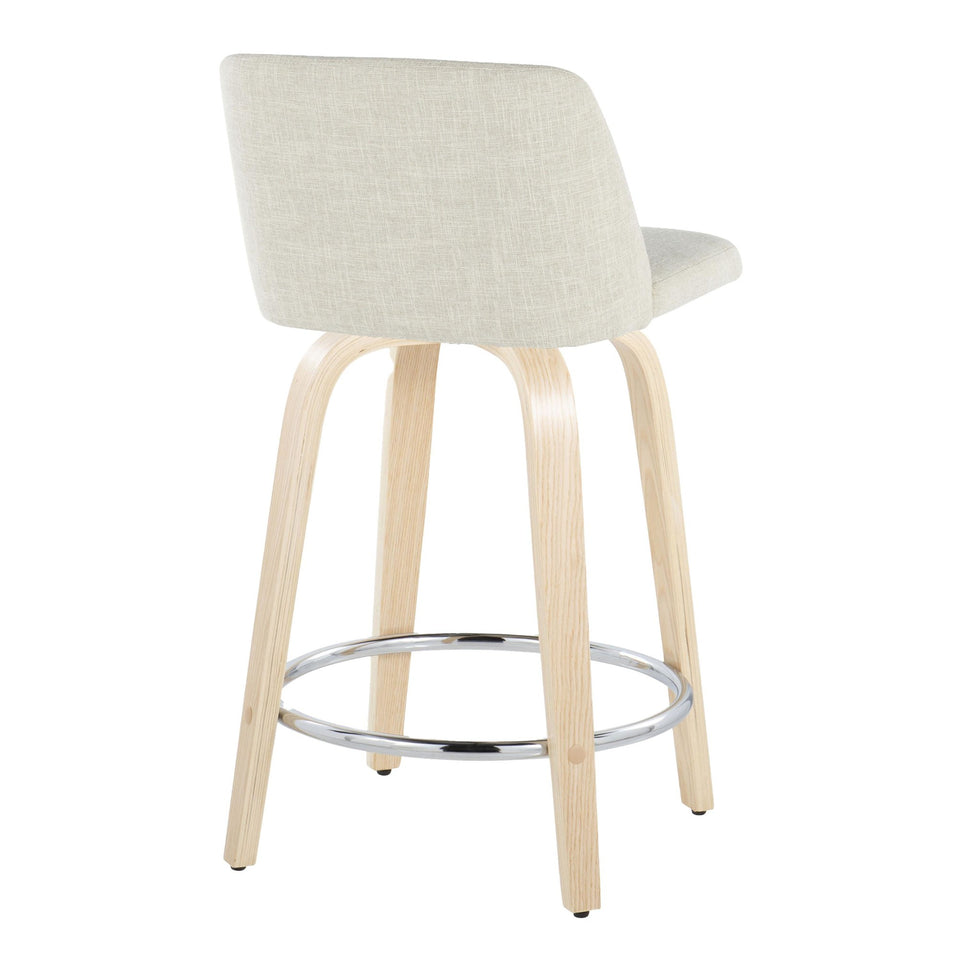 Toriano 24" Fixed-Height Counter Stool - Set of 2