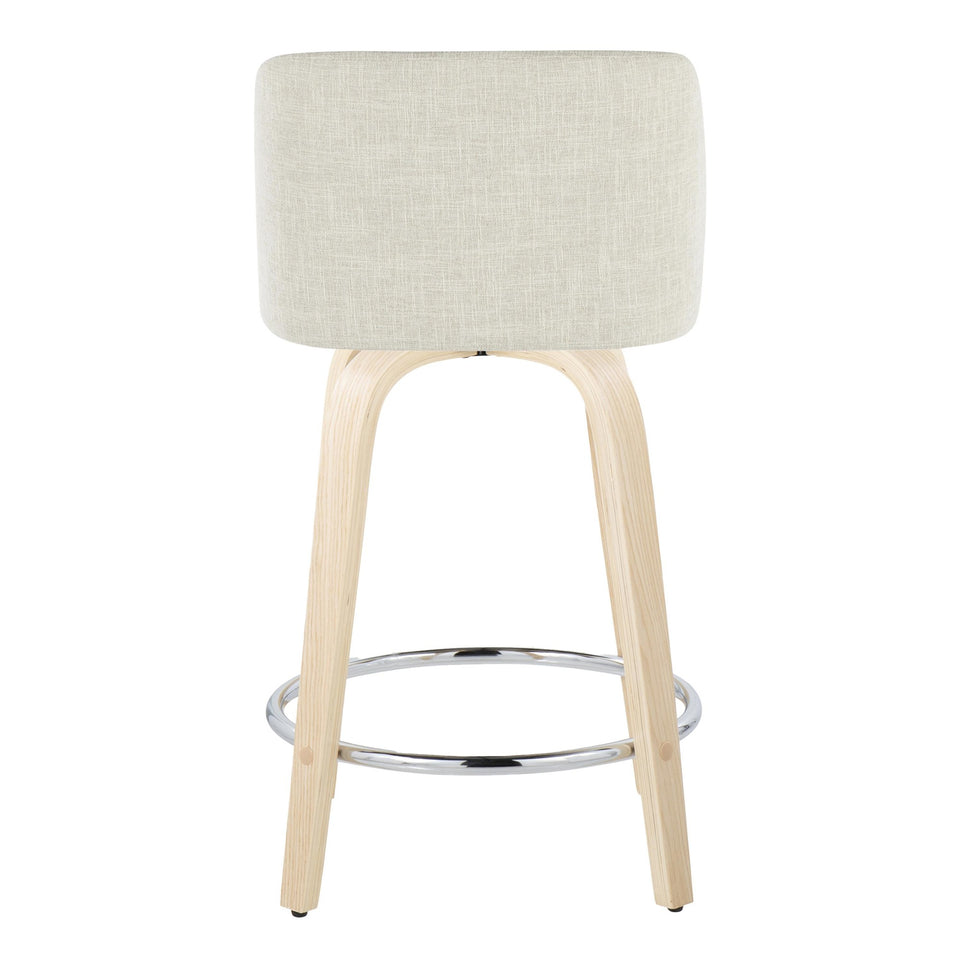 Toriano 24" Fixed-Height Counter Stool - Set of 2