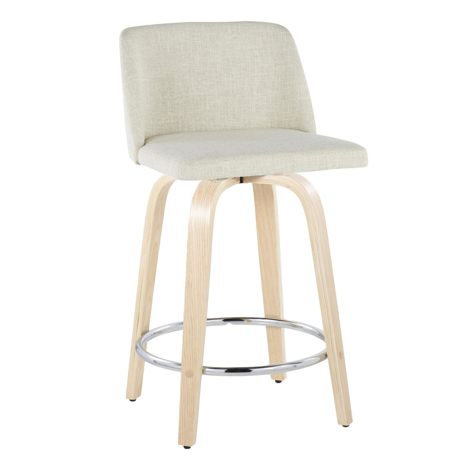 Toriano 24" Fixed-Height Counter Stool - Set of 2