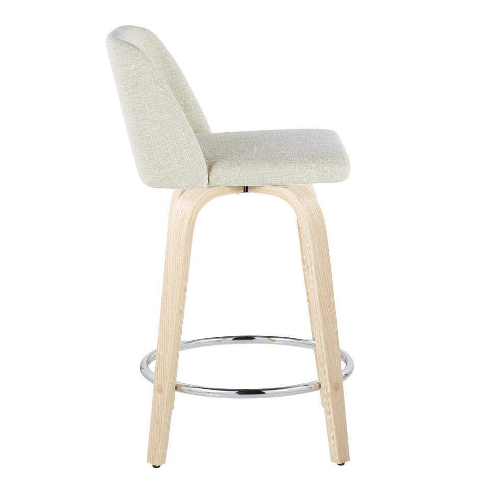 Toriano 24" Fixed-Height Counter Stool - Set of 2