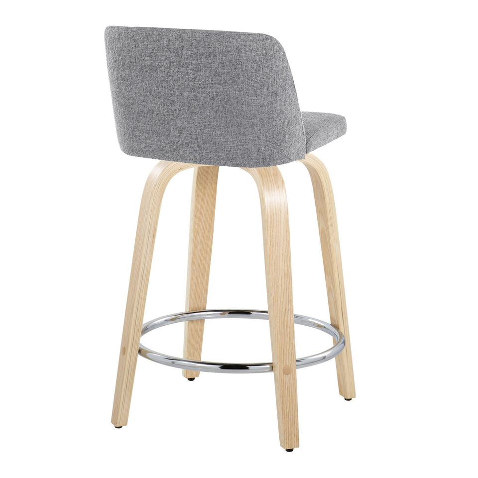 Toriano 24" Fixed-Height Counter Stool - Set of 2