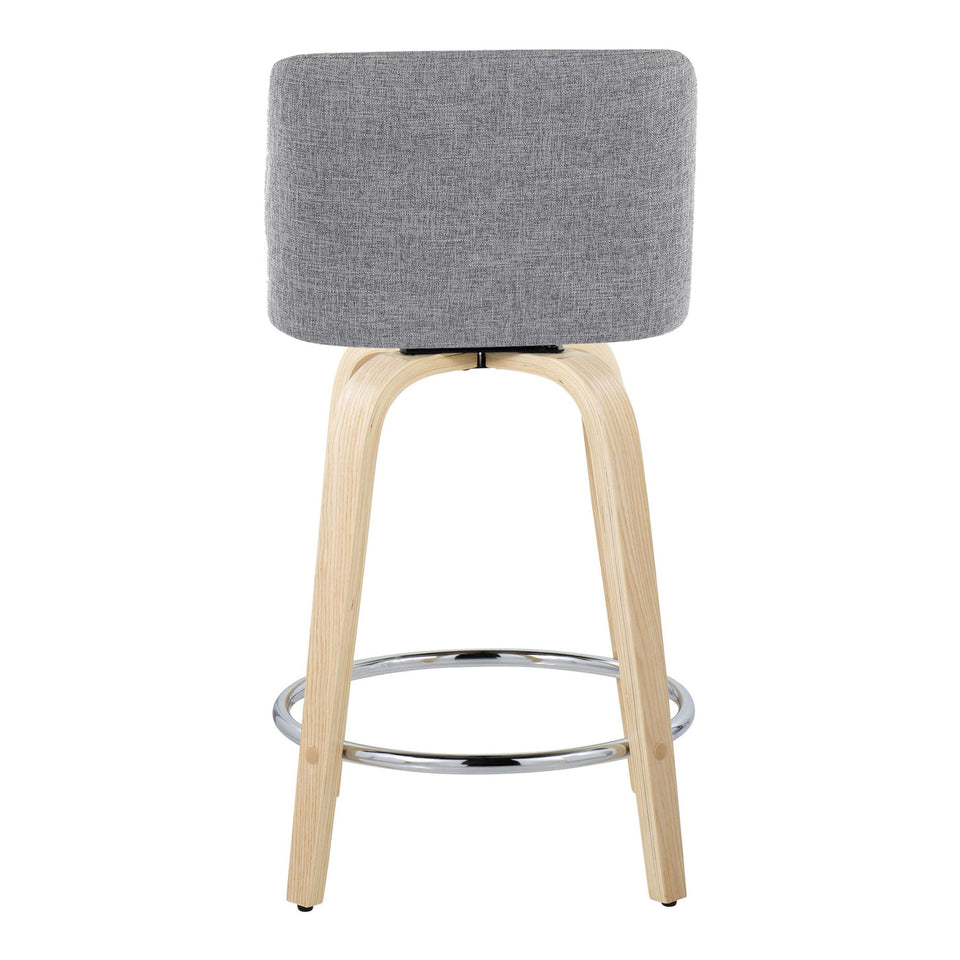 Toriano 24" Fixed-Height Counter Stool - Set of 2