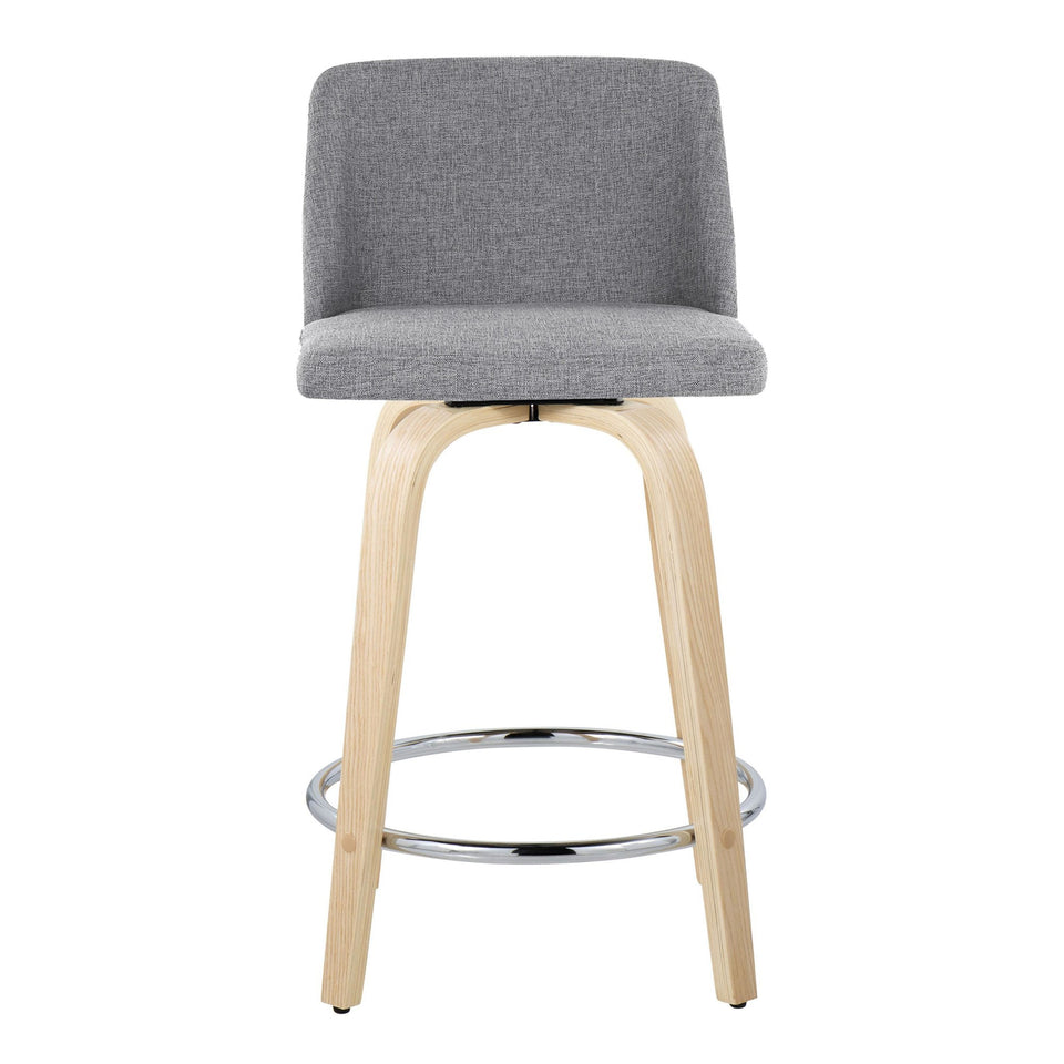 Toriano 24" Fixed-Height Counter Stool - Set of 2