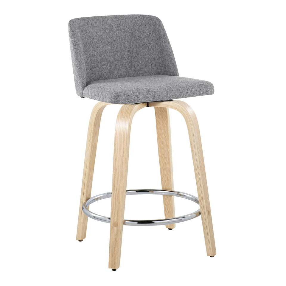 Toriano 24" Fixed-Height Counter Stool - Set of 2