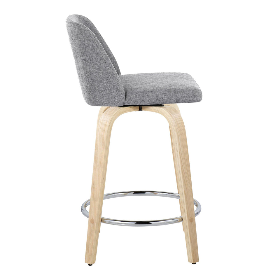 Toriano 24" Fixed-Height Counter Stool - Set of 2