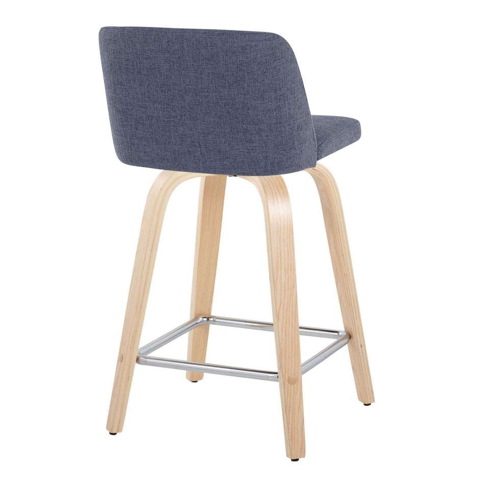 Toriano 24" Fixed-Height Counter Stool - Set of 2