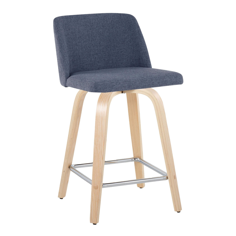 Toriano 24" Fixed-Height Counter Stool - Set of 2