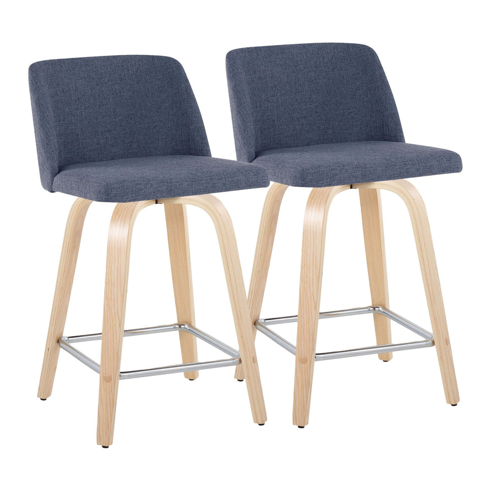 Toriano 24" Fixed-Height Counter Stool - Set of 2