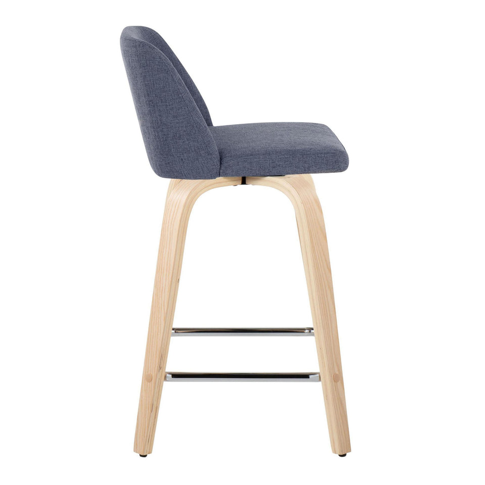 Toriano 24" Fixed-Height Counter Stool - Set of 2