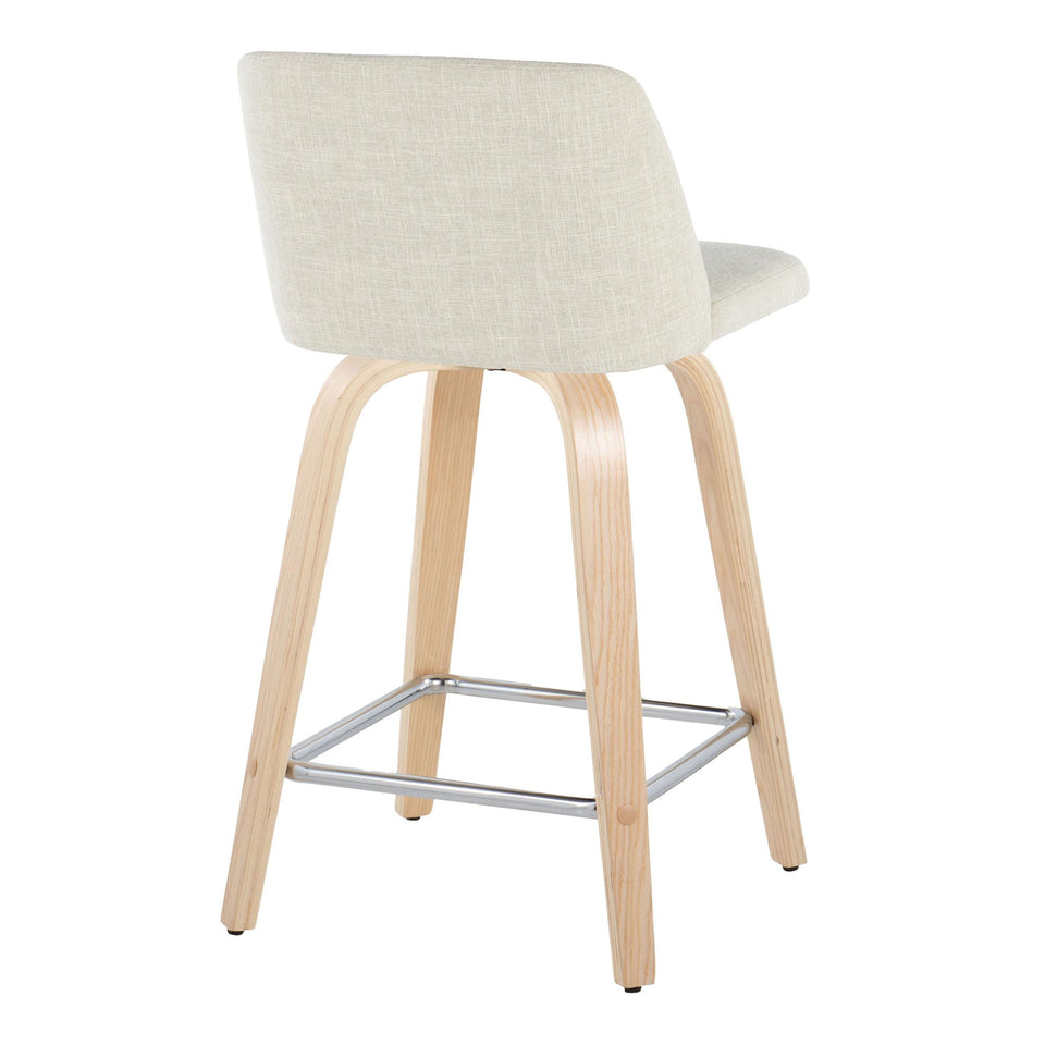 Toriano 24" Fixed-Height Counter Stool - Set of 2
